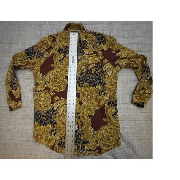 Vintage Martinique Baroque Leopard Button Up Blouse – M – Versace Style– EUC - Picture 6 of 7